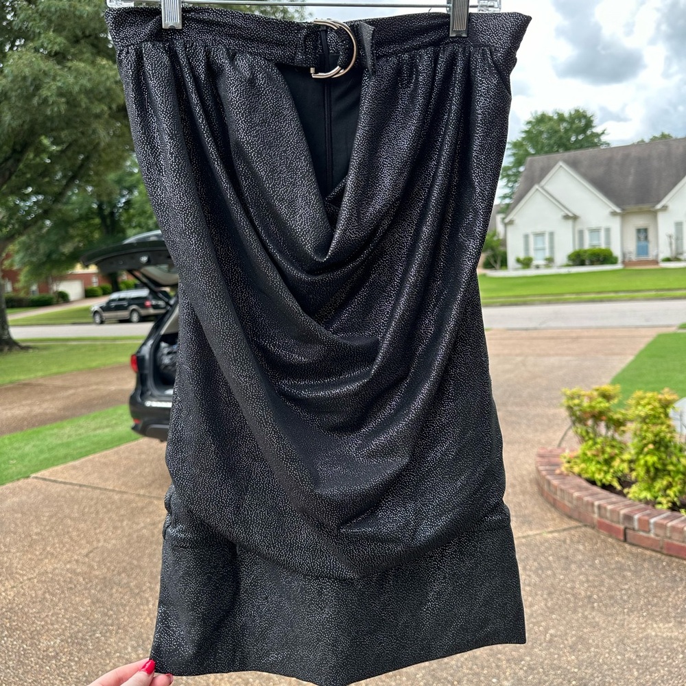 Black mini dress